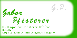 gabor pfisterer business card